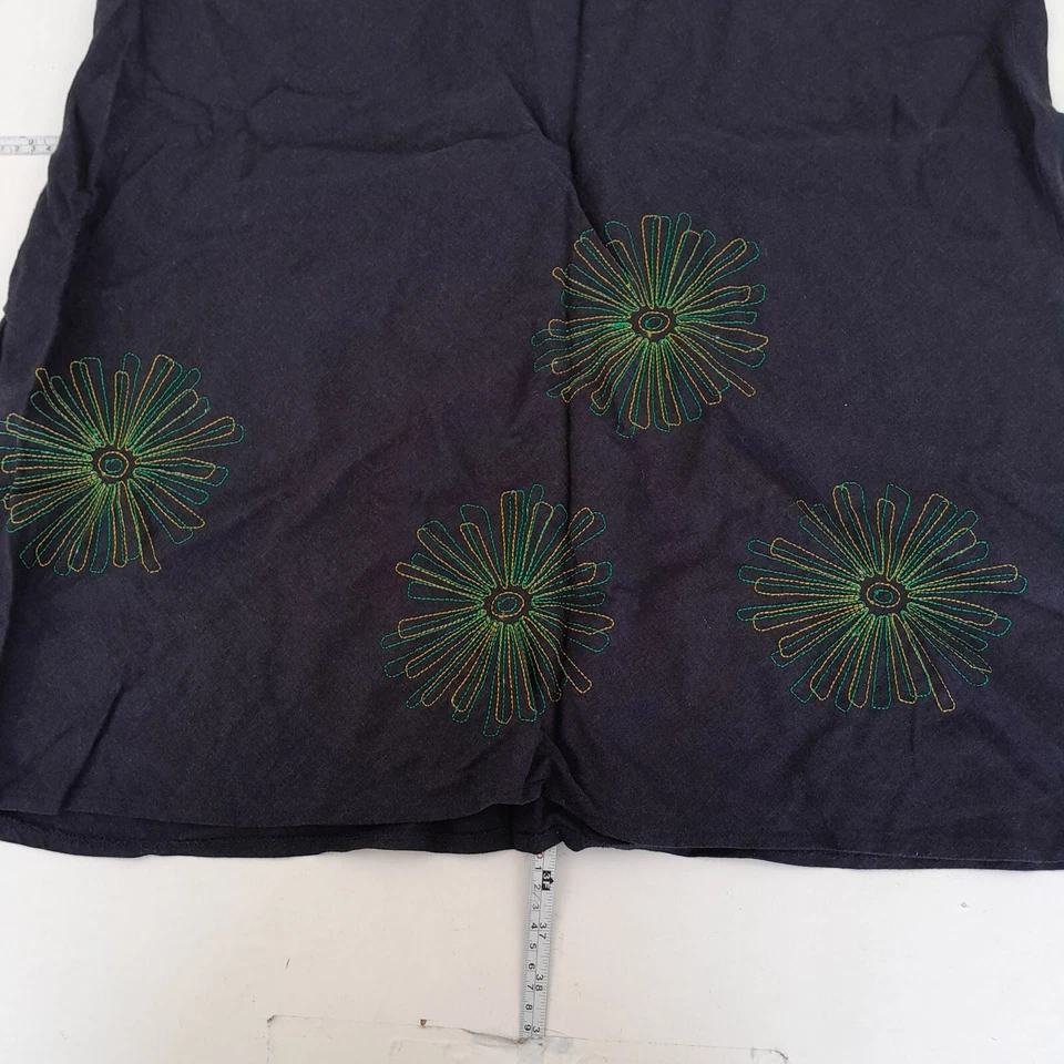 EPILOGUE Skirt 14 Black Midi Womens Elastic Waist Floral Embroidered - Image 3 of 4