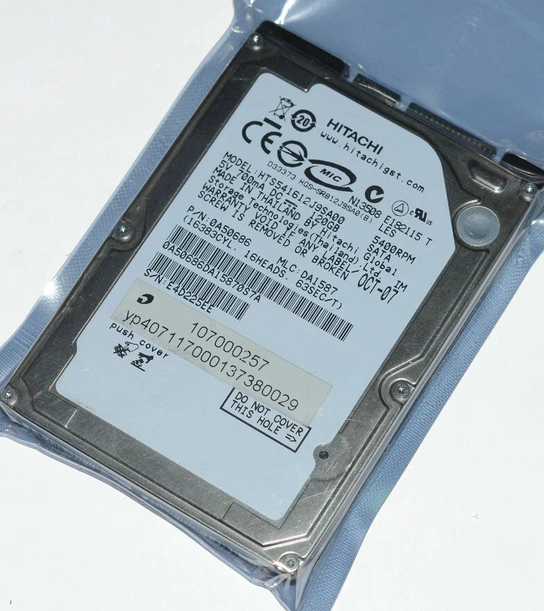 Hitachi 120GB HTS541612J9SA00 5400RPM SATA 2.5" Laptop HDD Hard Disk Drive - Image 2 of 4