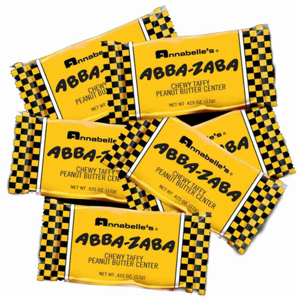 Mini barras centrales de mantequilla de maní Annabelle's ABBA-ZABA masticable Taffy por oz lb a granel  Foto 2 de 4