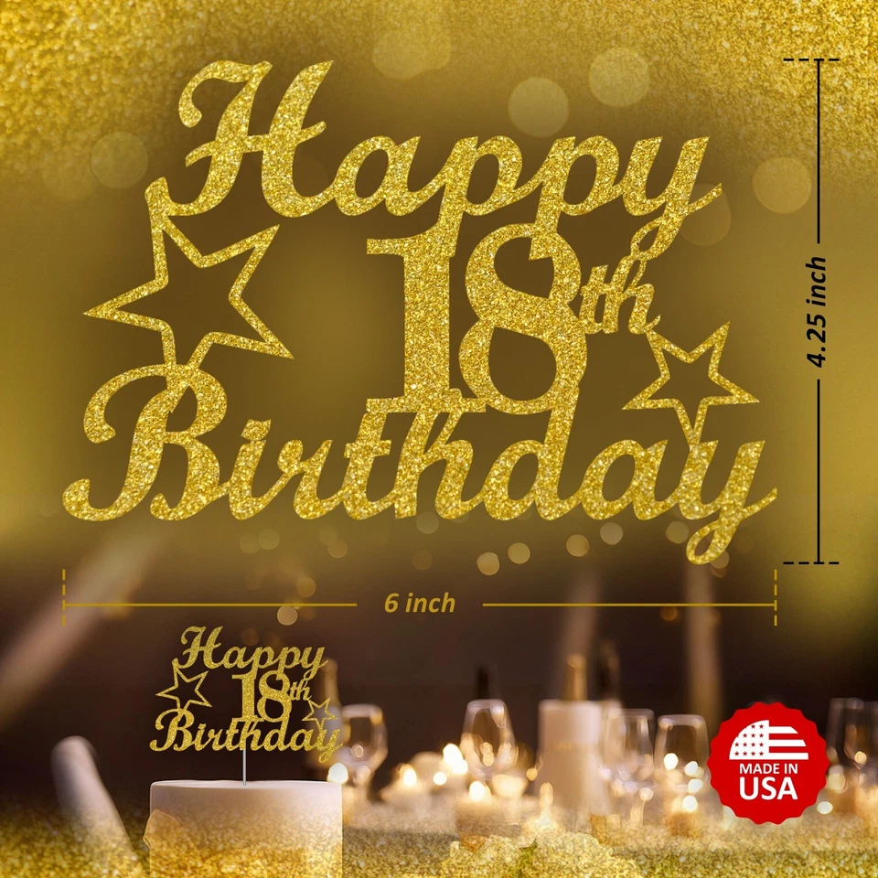 Decorações de aniversário de 18 anos (20 CORES glitter duplo lado) - Imagem 2 de 4