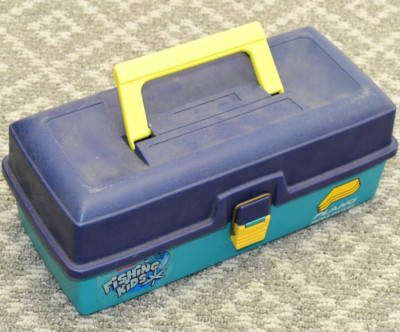 Plano Tackle Systems Rapala Fishing Kids Tackle Box 1001 Teal Blue & Yellow