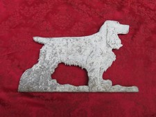 Vintage Aluminiumguss Cocker Spaniel Zaun Tor Topper Jagdhund Wandrelief