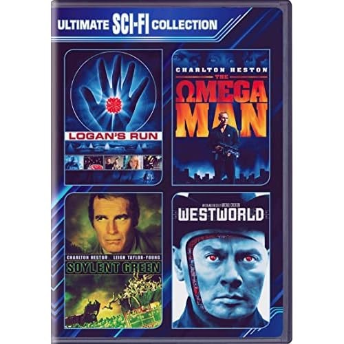 70s 4-Film Sci-Fi Collection Logan's Run/Omega Man/Soylent Green/Westworld (DVD)