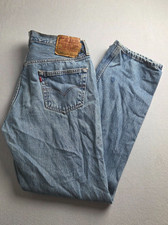 Vintage 1998 Levi's 501 Jeans Mens 36x32 Blue Denim Button Fly Retro Straight