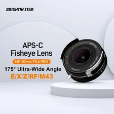 Brightin Star 10mm F5.6 Pro APS-C Fisheye Lens for Sony E Nikon Z Canon RF Mount