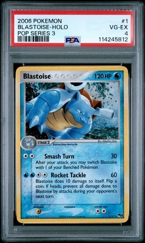 Blastoise 1/17 Holo PSA 4 - POP Series 3 - Pokemon 2004