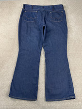 Vintage 60s Wrangler Jeans Men 40x30 Cowboy Cut Talon Dark Wash Cotton Denim USA