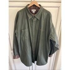 Carhartt Flannel Lined Work Shirt Jacket S296 Moss Green Heavyweight Men's 3XL
