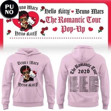 NEW Bruno Mars x Hello Kitty 2026 Hoodie The Romantic Tour Pop-Up Special Gifts