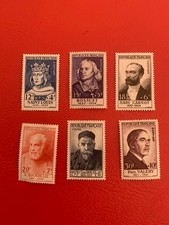HA112 - timbres de France de 1954 N° 989 à  994 - Neufs  sans gomme