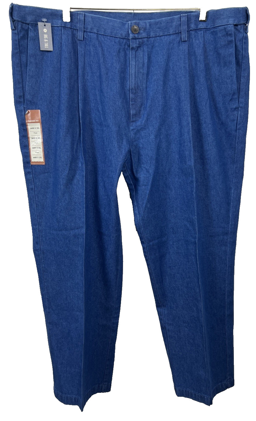 Haggar Work-to-Weekend Denim Pants Mens 44x30 Classic Fit Pl