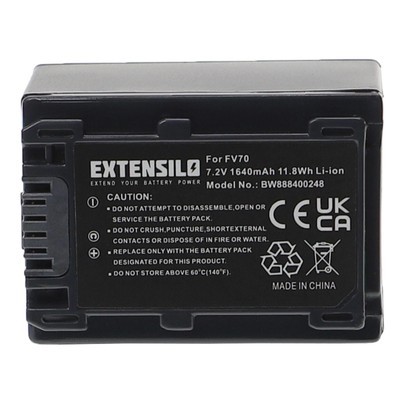 Akku für Sony NEX-VG20E NEX-FS100U NEX-VG10E NEX-VG20 NEX-VG10 1640mAh 7,2V