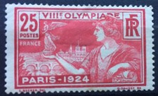 FRANCE TIMBRE JEUX OLYMPIQUES 1924 N° 184 NEUFS *