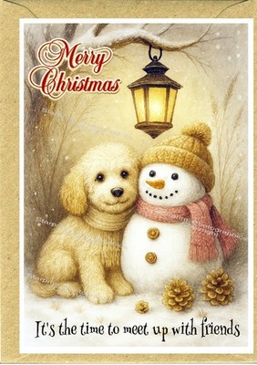 Cockapoo Hund/Gekritzel (4''x 6'') Weihnachtskarte (innen leer) Design von Starprint