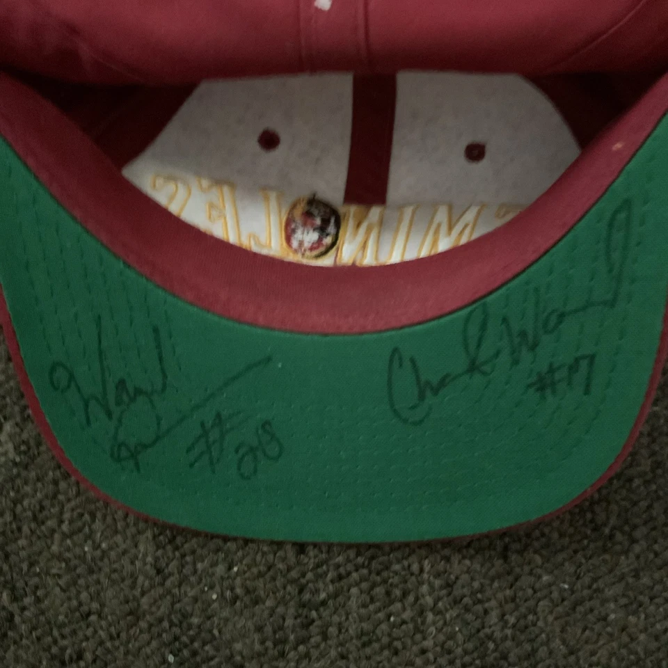Warrick Dunn & Charlie Ward Signed & Verified Florida St. Seminoles Hat - Image 2 of 4