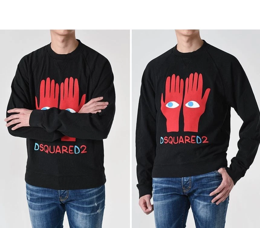 Felpa Dsquared2 stampa a mano 77807583