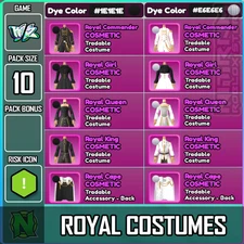 Roblox World Zero WZ - WEEKLY DEAL - ROYAL COSTUME SET - 10 ITEMS