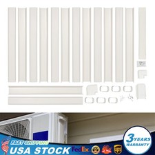 4" W 25 Ft Decorative PVC Line Set Cover Kit for Mini Split Air Conditioners