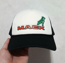 Mack Trucks Snapback Hat Embroidered Retro Rope Trucker Cap Mesh Green Dog Nice