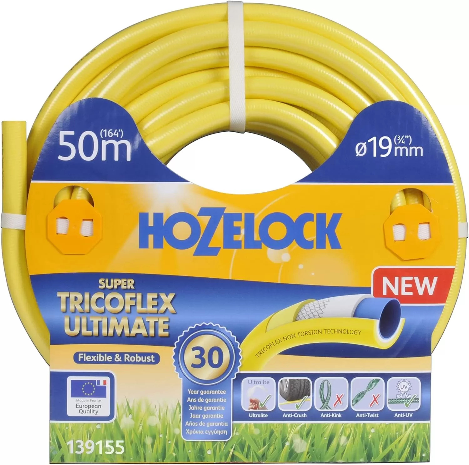 Hozelock Tubo Super Tricoflex Ultimate 50m 19mm - Shop Online Giallo