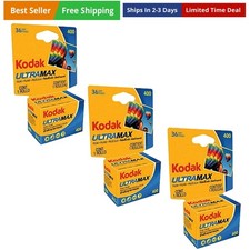 Ultramax 400 Color Print Film 36 Exp. 35mm DX 400 135-36 108 Pics Pack of 3, ...