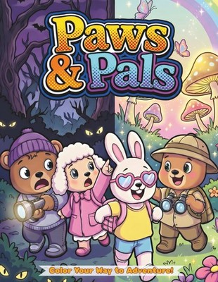 Paws & Pals: The Ultimate Animal Adventure Coloring Book: 40+ Easy & Fun Scenes