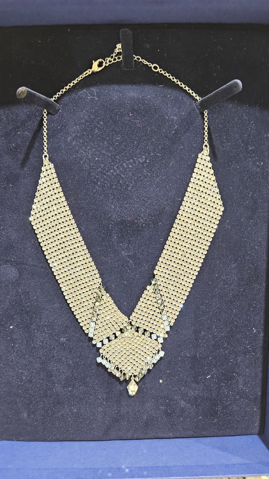 Authentic Swarovski Silver Statement /Wedding nec… - image 1