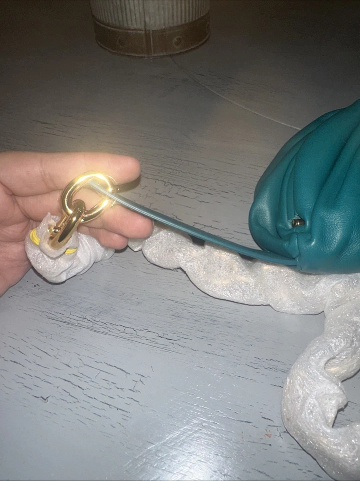 Bolsa corrente cinto Bottega Veneta azul-petróleo Nappa - Imagem 4 de 4