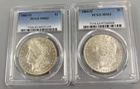 2 PCGS MS63 US 90% Silver Morgan $1 1883-O 1884-O L25358
