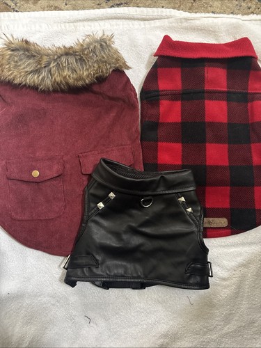 Lot 3 Size Medium Boy Dog Jackets