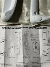 Patio Door Handle Set-WHITE Replacement PD1510 WHITE  New