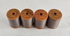 Lot Of 4 Belding Corticelli Bel-Waxed Cotton Spools Of Thread Color 1573 Tan