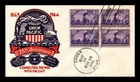 US COVER RAILROAD FDC SCOTT 922 BLOCK OF 4 STAEHLE SMARTCRAFT THERMOGRAPHED