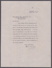 GROVER CLEVELAND - TYPED LETTER SIGNED 03/05/1907