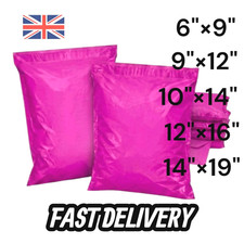 Pink Mailing Bags Strong Poly Postal Post Postage Self Seal Packaging Bag