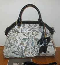 Brahmin Louise Rose DAMASK Leather Satchel Bag NWT