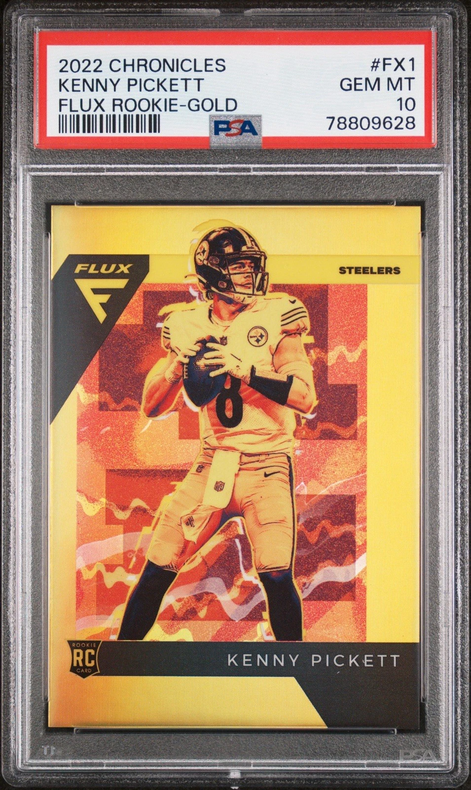 Kenny Pickett Panini Chronicles Flux Rookies #FX1 Gold