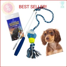 Pet Fit For Life Flirt Pole for Dogs   Extra Long 31" Dog Teaser Wand with Plush
