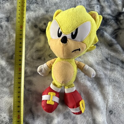 Offizielles Jakks Pacific Sonic The Hedgehog Super Sonic weiches Plüschtier *schlechter Zustand*