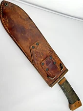 WWII USMC Bolo, Machete, Fighting Knife w/ sheath Medic Corps Chatillon N.Y. WW2