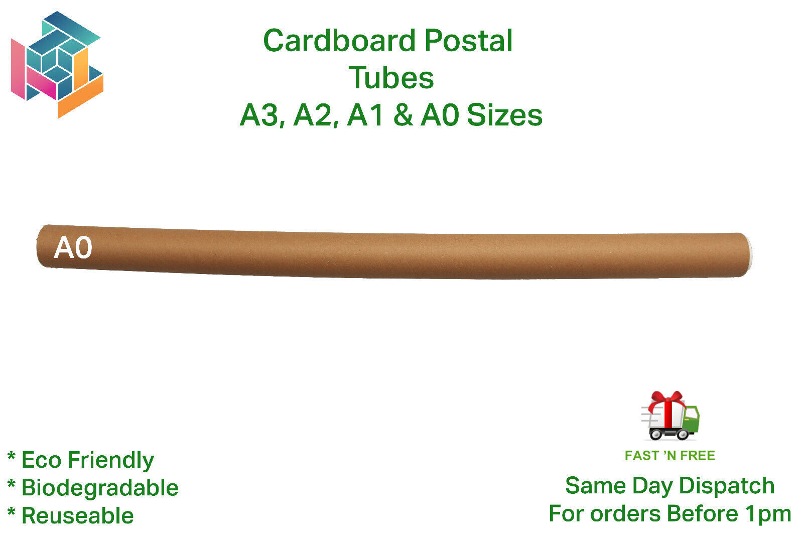 Cardboard Postal Tubes Strong Cardboard A3,A2, A1 & A0 With Caps! eBay