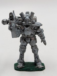 RAFM Palladium Books Rifts Glitter Boy Power 8001 Mini Fig RARE Metal Vintage