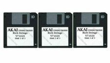 Akai S5000 / S6000 Set of Three Floppy Disks Rich Strings V71020