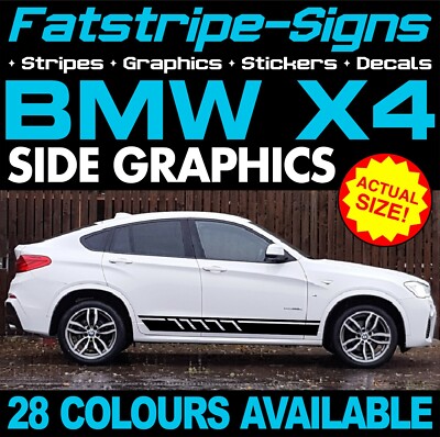 passend für BMW X4 GRAFIKSTREIFEN AUFKLEBER AUFKLEBER M SPORT xLINE xDRIVE 20d 30d 35d