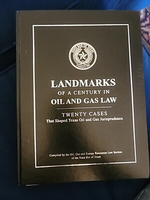 #ad #ad LANDMARKS OF A CENTURY IN OIL AND GAS LAW Hardcover 20 Cases Texas Oil amp; Gas $49.00