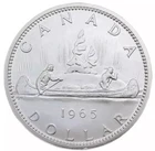 1965 Canadian Silver Dollar Uncirculated Coin 80% $1