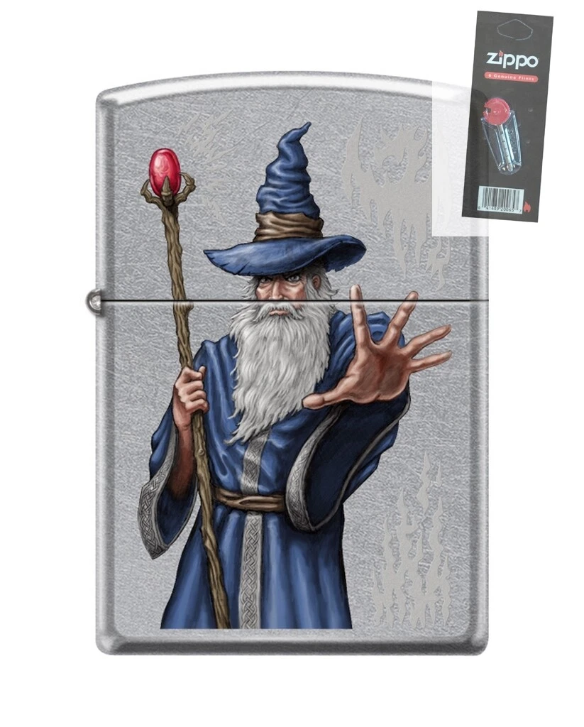 Zippo 82259 wizard old man staff magic fantasy gandalf Lighter +