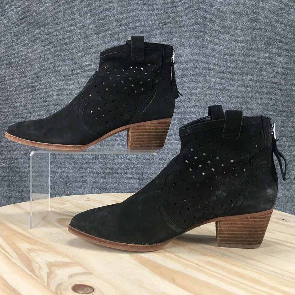 Botas occidentales Sam Edelman para mujer 8,5 negras Reynolds botín recortado cuero Foto 2 de 4