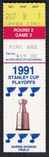 4/20/91 St. Louis Blues Minnesota North Stars Stanley Cup Playoff Ticket Stub   