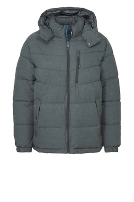 NWT EDC Men's 'PUFFER' Gray HOODED PUFFER JACKET S